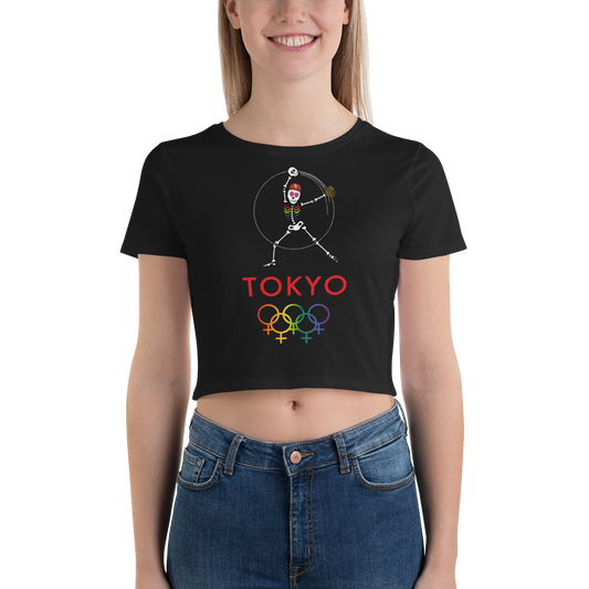 Tribe of the Union Rings Female Gender Identity 2020 Big 'O' Games Women's Softball Crop Tee