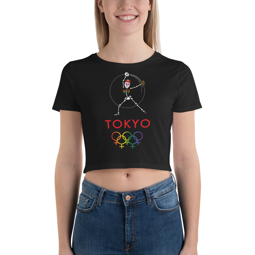 Tribe of the Union Rings Female Gender Identity 2020 Big 'O' Games Women's Softball Crop Tee