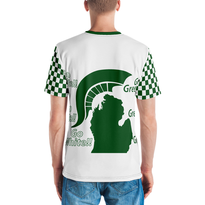 Michigan State Spartan Football Men's All-Over T-shirt Design
