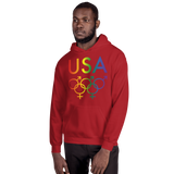 Tribe of the Union Rings USA Mixed Gender Identity LGBTQ colored Unisex Hoodie