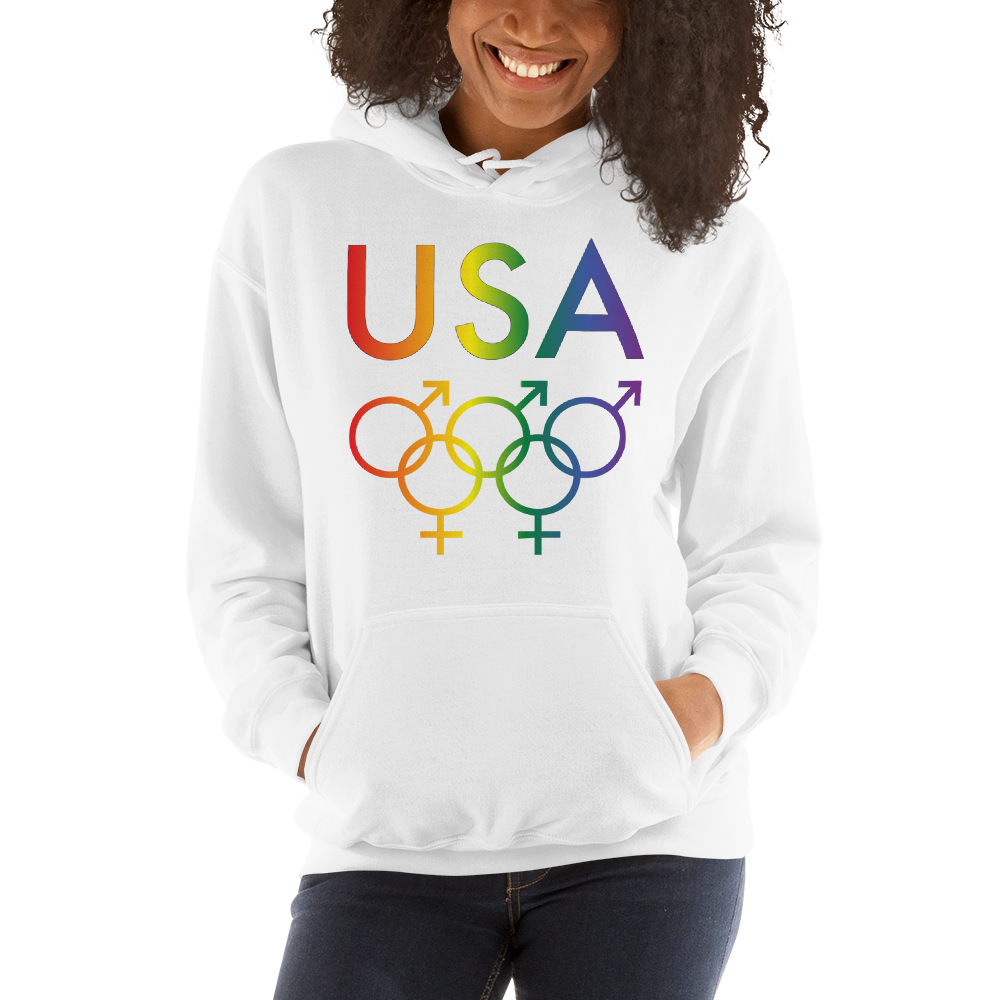 Tribe of the Union Rings USA Mixed Gender Identity LGBTQ colored Unisex Hoodie