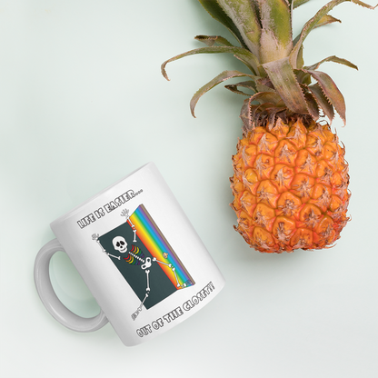 Life Is Easier Out Of The Closet/Heck Yeah!! 11 oz. Coffee Mug
