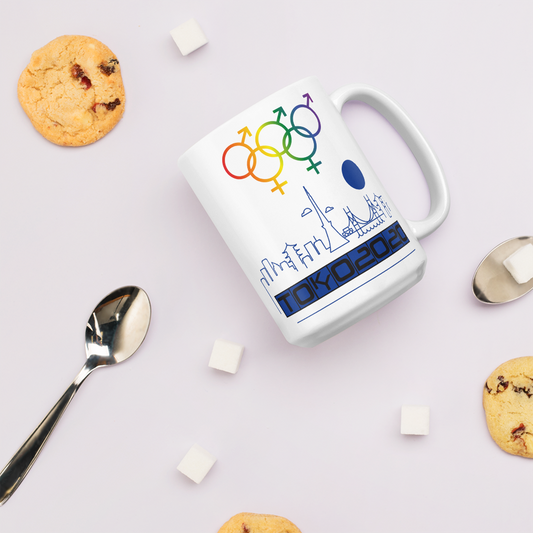 Tribe of the Union Rings Mixed Gender Identity Blue Skyline Big 'O' Games 11oz./15oz. Coffee Mug