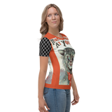 Vintage Post Card Cat Lovers - Here's Lookin' At You Women's All-Over T-shirt