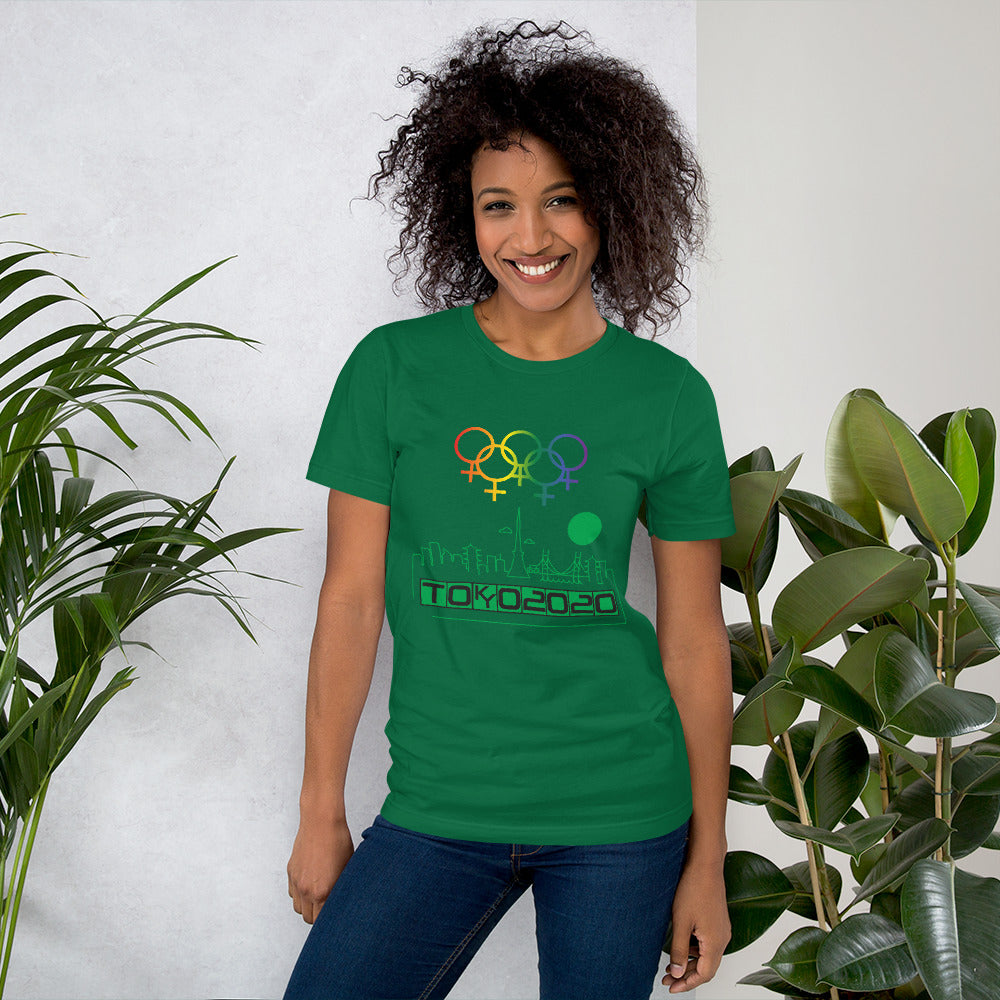 Tribe of the Union Rings Female Gender Identity Green Skyline Big 'O' Games Short-Sleeve Unisex T-Shirt