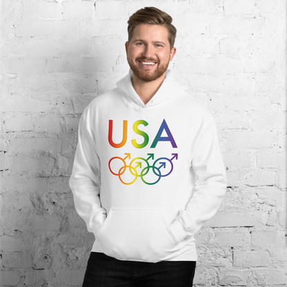 Tribe of the Union Rings USA Male Gender Identity LGBTQ colored Unisex Hoodie