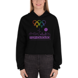 Tribe of the Union Rings Female Gender Identity Purple Skyline Big 'O' Games Crop Hoodie