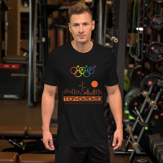 Tribe of the Union Rings Male Gender Identity Orange Skyline Big 'O' Games Short-sleeve Unisex T-shirt