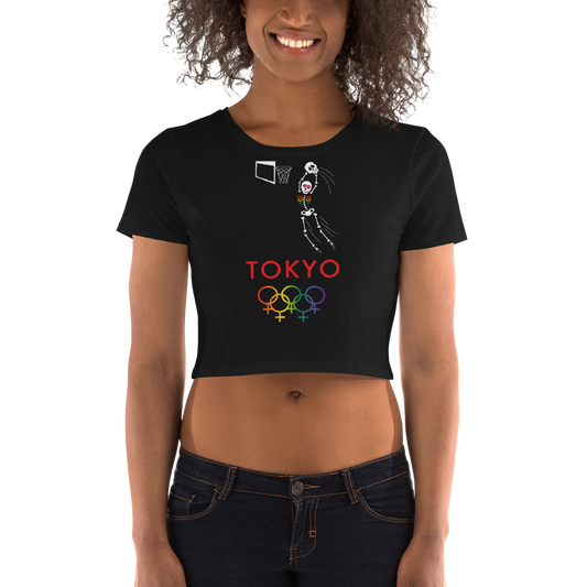 Tribe of the Union Rings Female Gender Identity 2020 Big 'O' Games Women's Basketball Crop Tee