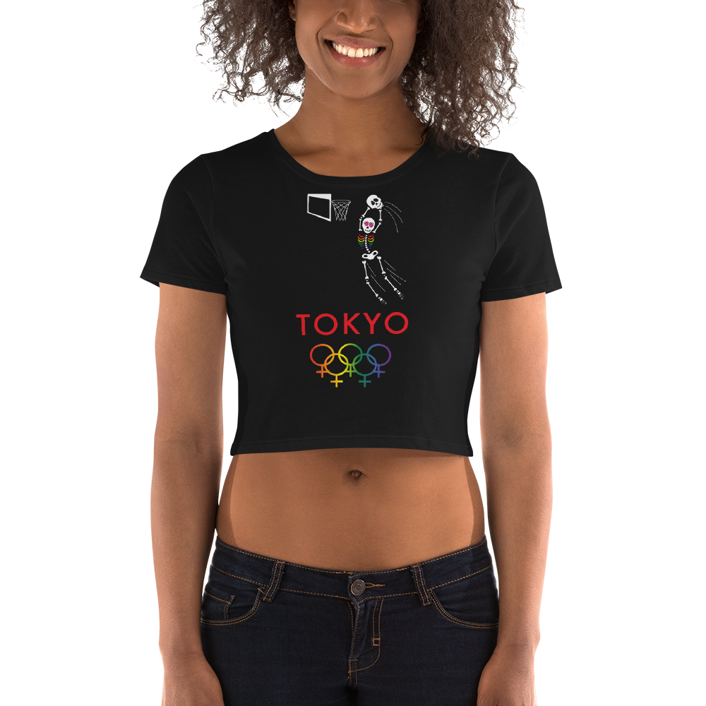 Tribe of the Union Rings Female Gender Identity 2020 Big 'O' Games Women's Basketball Crop Tee