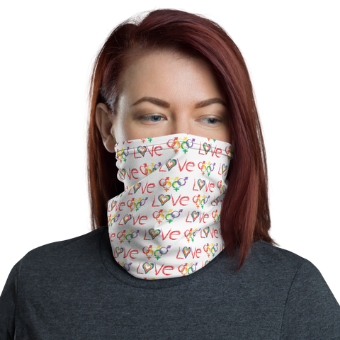 Tribe of the Union Rings LGBT "Love" Neck Gaiter - For Good Times and Bad Times