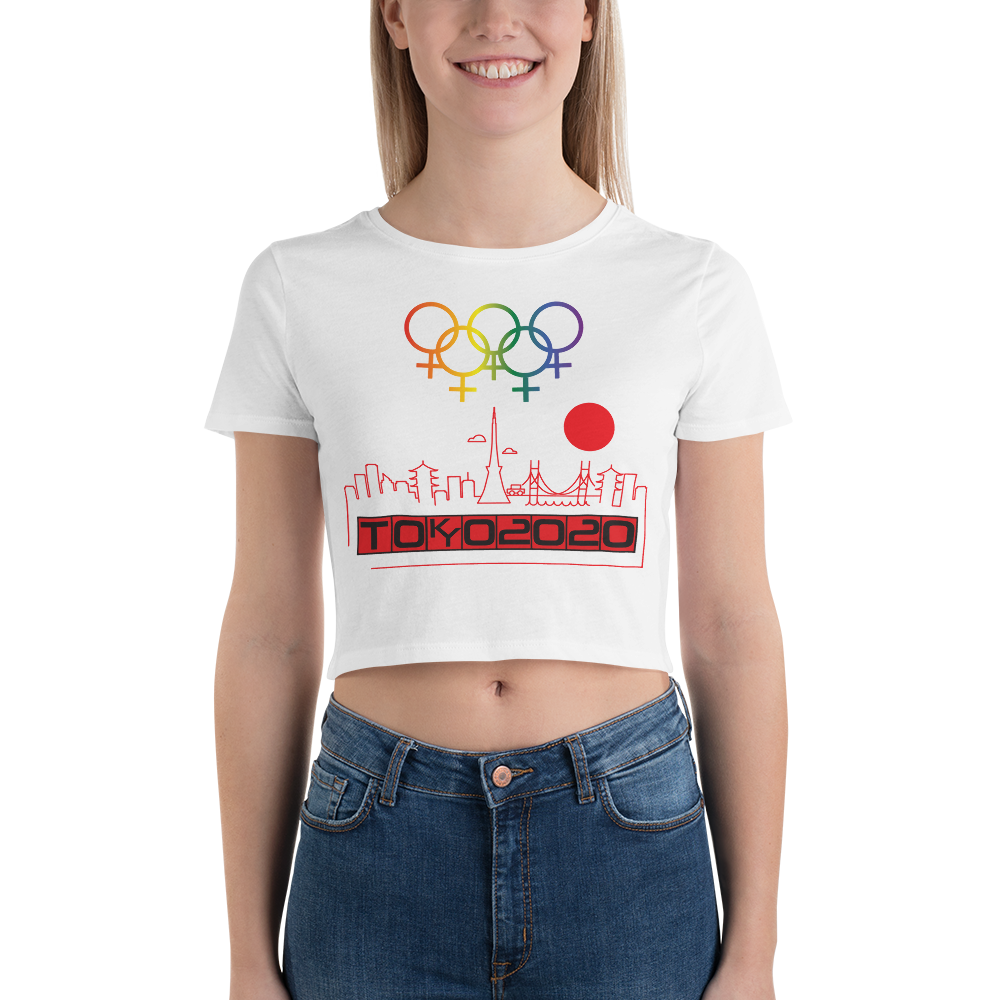 Tribe of the Union Rings Female Gender Identity Red Skyline Big 'O' Games Women’s Crop Tee