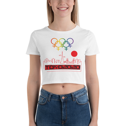 Tribe of the Union Rings Female Gender Identity Red Skyline Big 'O' Games Women’s Crop Tee