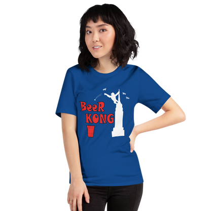 Beer Kong Pub Crawl and Bar-themed Darker Colors Short-Sleeve Unisex T-Shirt