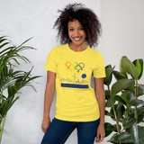 Tribe of the Union Rings Female Gender Identity Blue Skyline Big 'O' Games Short-Sleeve Unisex T-Shirt