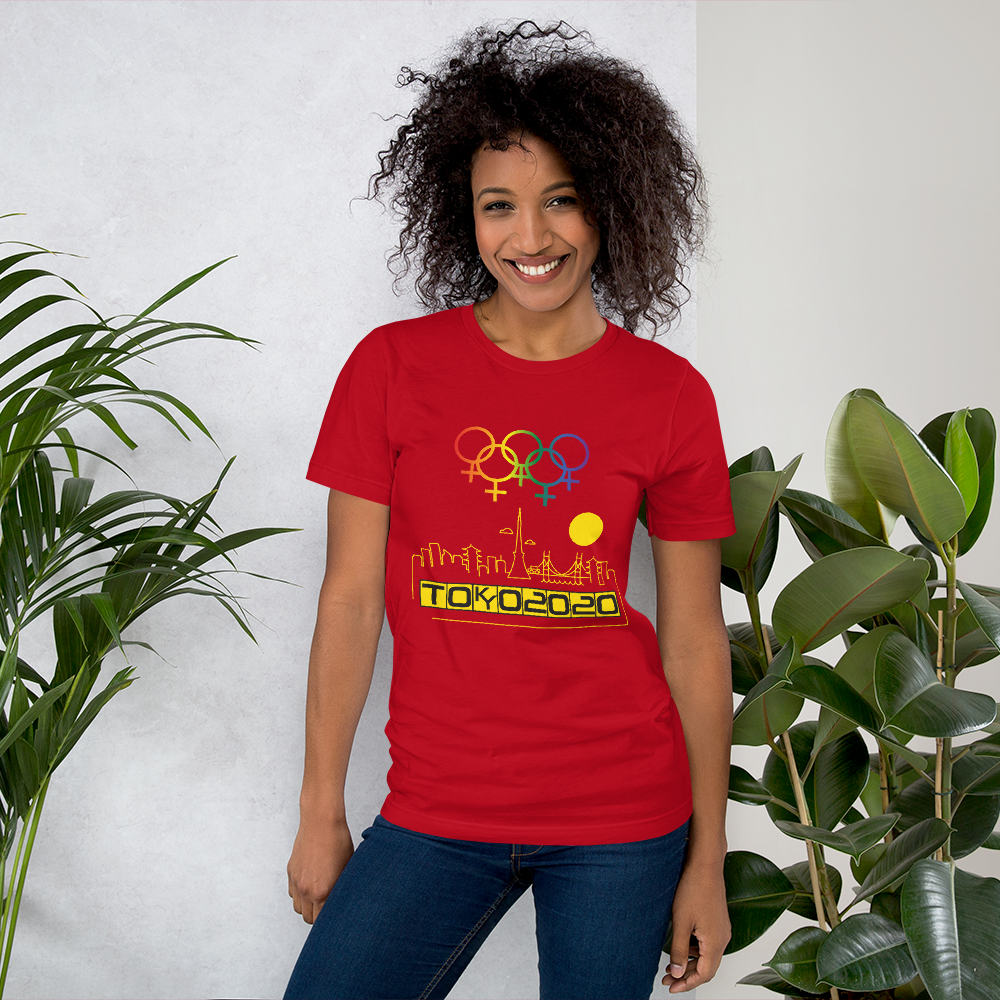 Tribe of the Union Rings Female Gender Identity Yellow Skyline Big 'O' Games Short-sleeve Unisex T-shirt