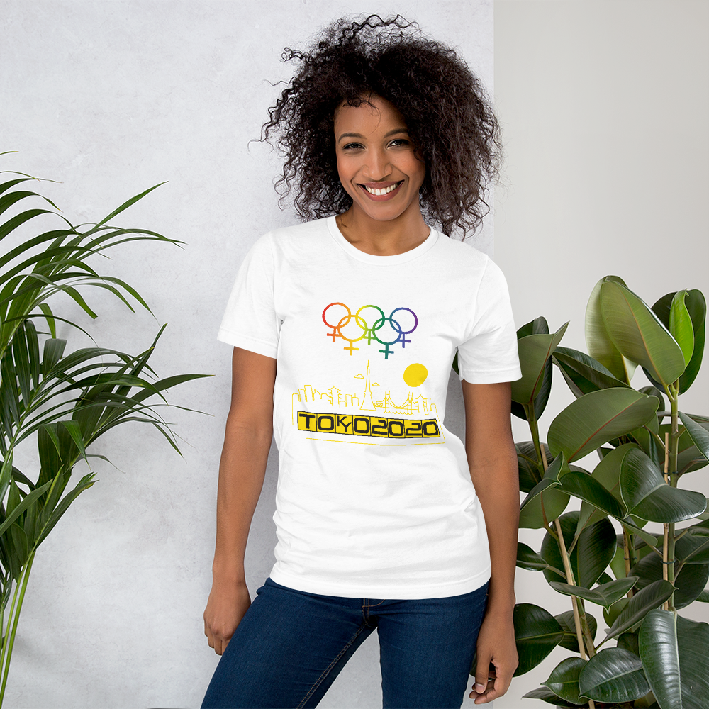 Tribe of the Union Rings Female Gender Identity Yellow Skyline Big 'O' Games Short-sleeve Unisex T-shirt