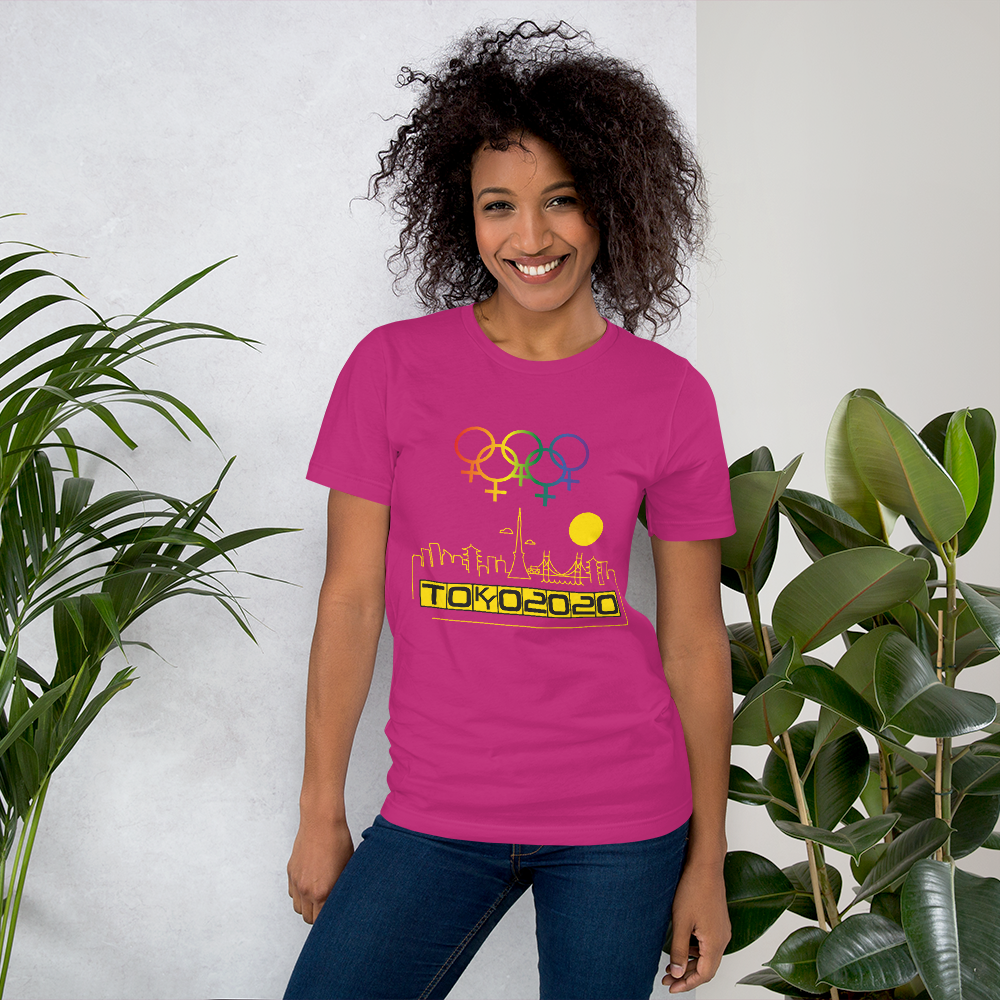 Tribe of the Union Rings Female Gender Identity Yellow Skyline Big 'O' Games Short-sleeve Unisex T-shirt