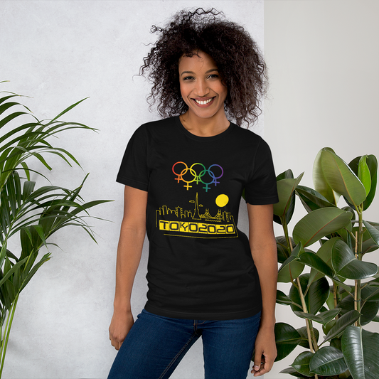 Tribe of the Union Rings Female Gender Identity Yellow Skyline Big 'O' Games Short-sleeve Unisex T-shirt