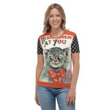 Vintage Post Card Cat Lovers - Here's Lookin' At You Women's All-Over T-shirt