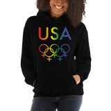 Tribe of the Union Rings USA Female Gender Identity LGBTQ colored Unisex Hoodie