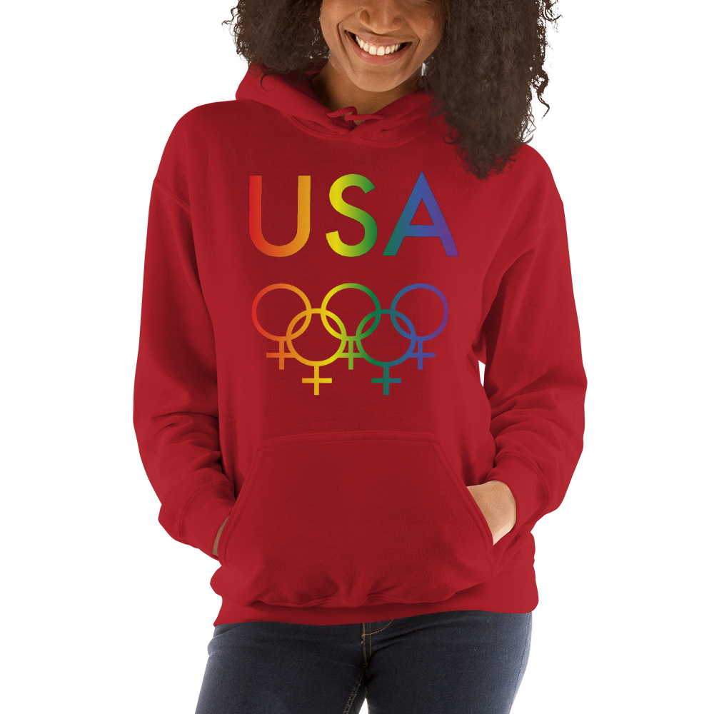 Tribe of the Union Rings USA Female Gender Identity LGBTQ colored Unisex Hoodie