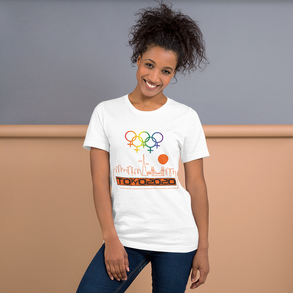 Tribe of the Union Rings Female Gender Identity Orange Skyline Big 'O' Games Short-Sleeve Unisex T-Shirt