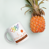 Tribe of the Union Rings Male Gender Identity Orange Skyline Big 'O' Games 11oz./15oz. Coffee Mug