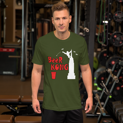Beer Kong Pub Crawl and Bar-themed Darker Colors Short-Sleeve Unisex T-Shirt