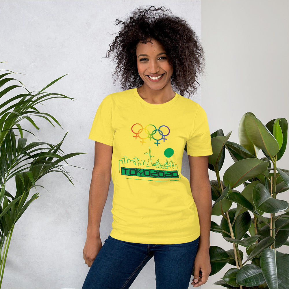 Tribe of the Union Rings Female Gender Identity Green Skyline Big 'O' Games Short-Sleeve Unisex T-Shirt