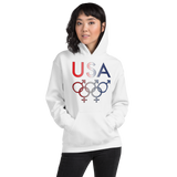 Tribe of the Union Rings USA Mixed Gender Identity Red, White, and, Blue colored Unisex Hoodie
