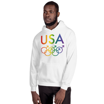 Tribe of the Union Rings USA Male Gender Identity LGBTQ colored Unisex Hoodie