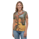 Butterflies - Photo of Two Fritillaries on a Women's All-Over T-shirt