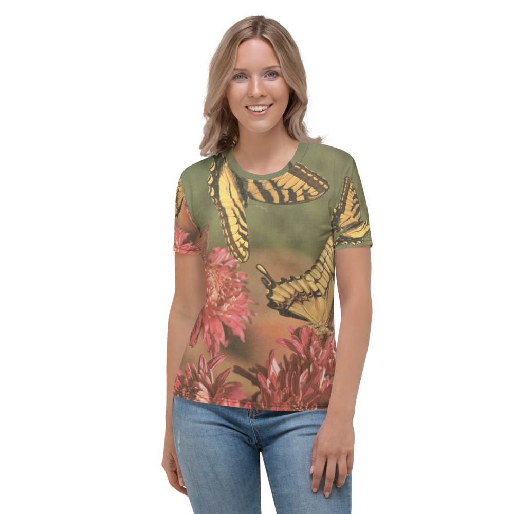 Butterflies - Photo of Two Swallowtails on a Women's All-Over T-shirt