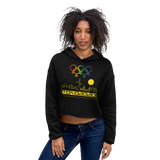 Tribe of the Union Rings Female Gender Identity Yellow Skyline Big 'O' Games Crop Hoodie
