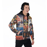SciFi Movies Collage-V1 All-Over Print Men's Pullover Hoodie
